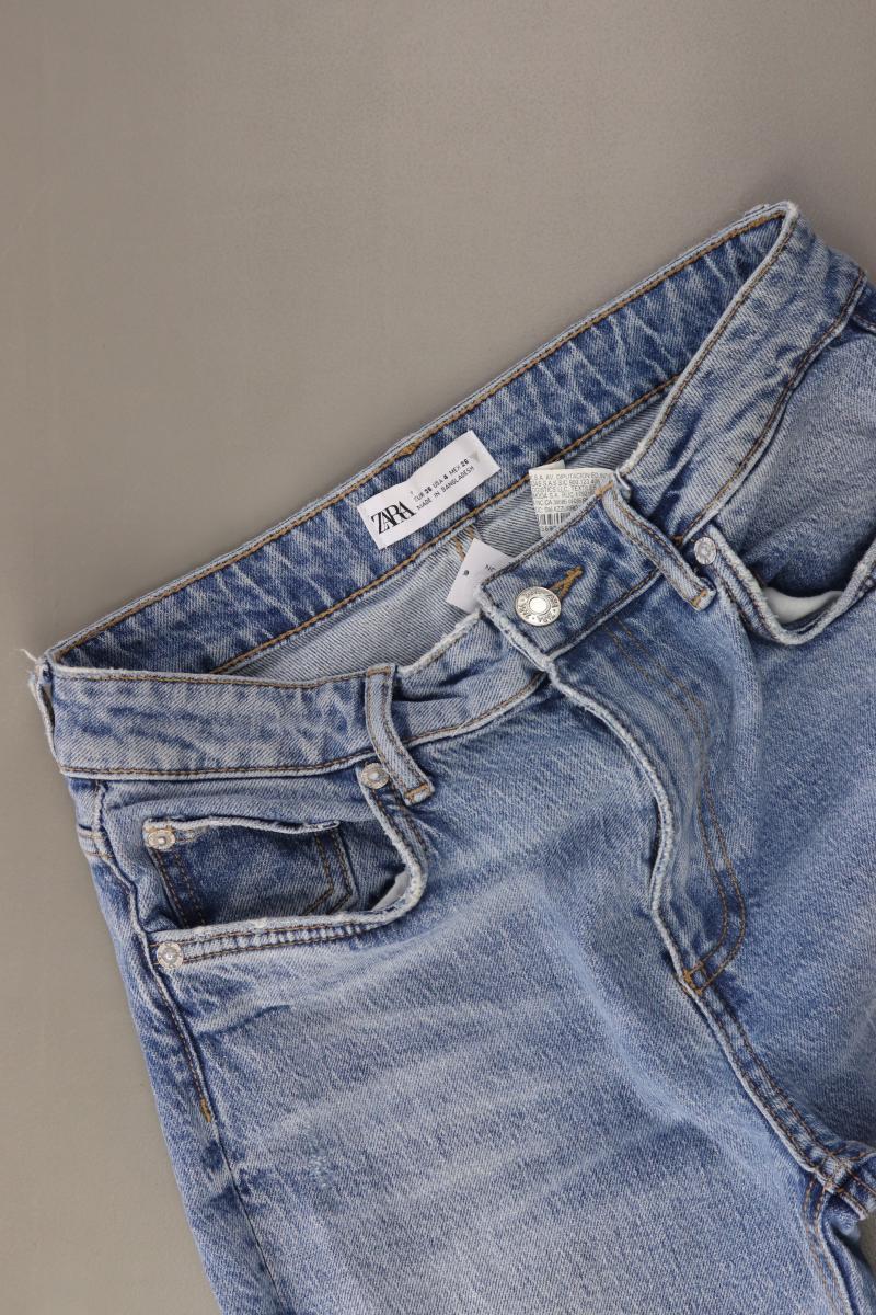 Zara Straight Jeans Gr. 36 blau aus Baumwolle