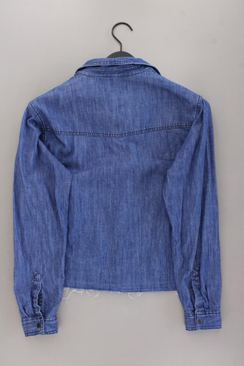 Jacqueline de Yong Jeansbluse Gr. 38 Langarm blau aus Baumwolle