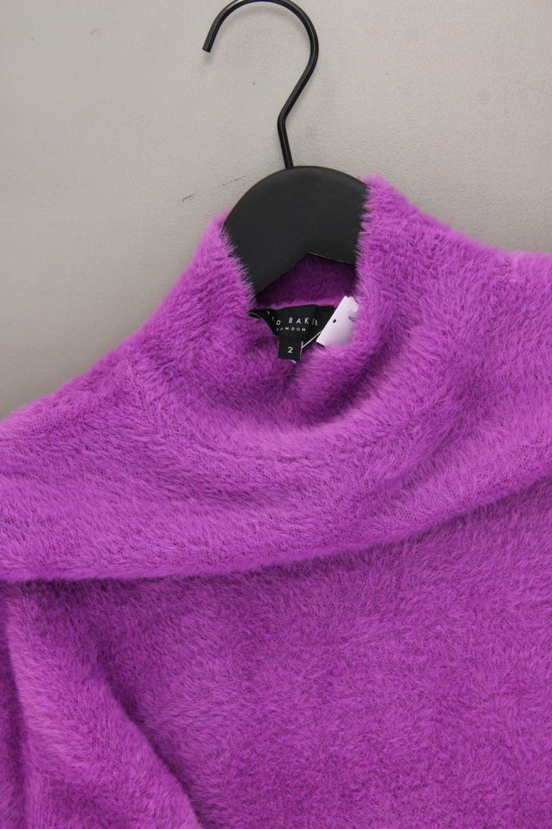 Ted Baker Feinstrickpullover Gr. 36 neuwertig lila aus Polyamid