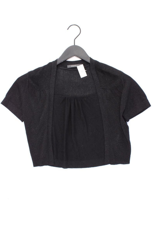 Esprit Bolero Jäckchen Gr. M Kurzarm mit Glitzer schwarz aus Viskose