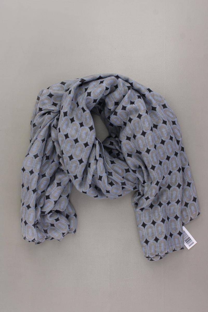 Hallhuber Tuch geometrisches Muster blau aus Polyester