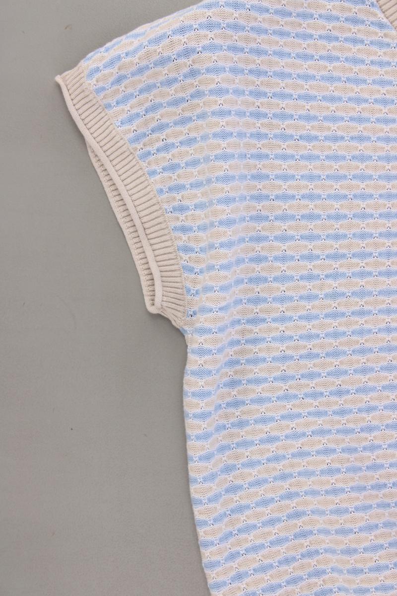 Free/Quent Strickshirt Gr. XS Kurzarm blau aus Baumwolle