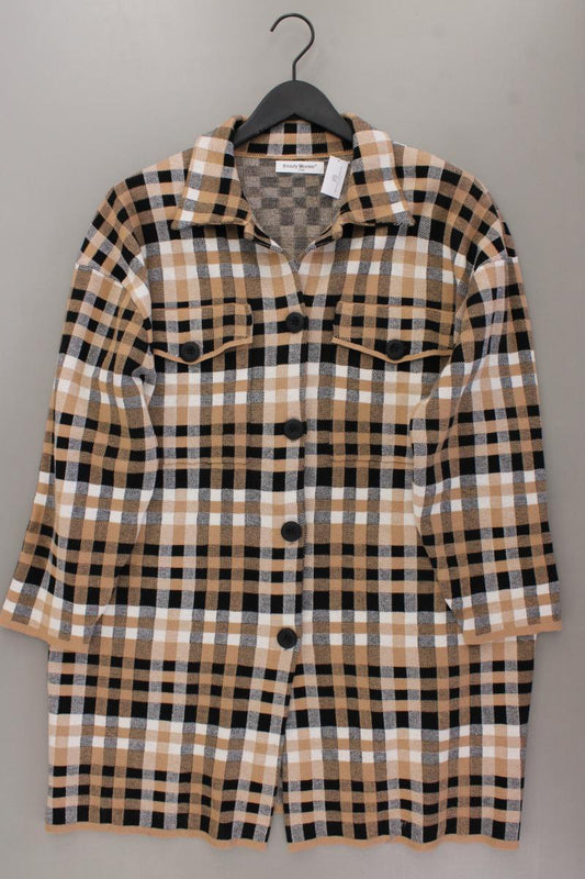 Hemdmantel Gr. S/M geometrisches Muster braun aus Viskose