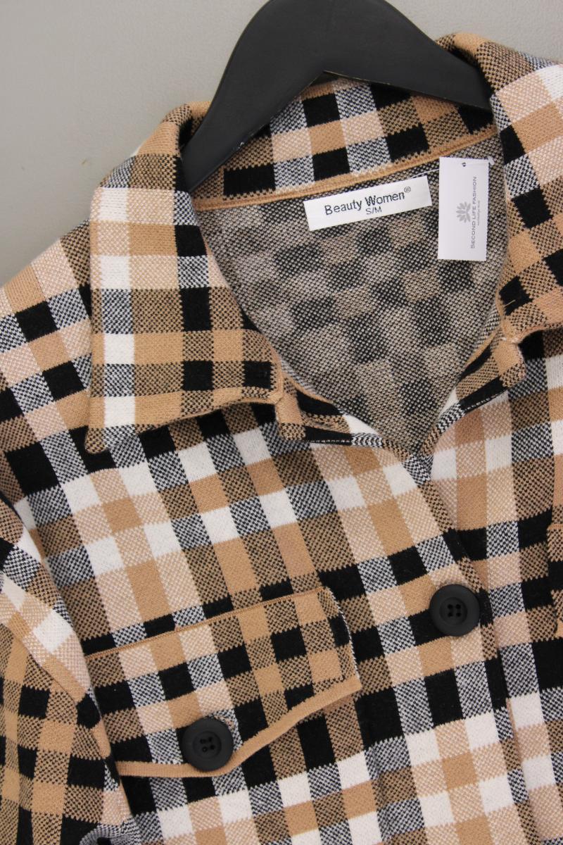 Hemdmantel Gr. S/M geometrisches Muster braun aus Viskose
