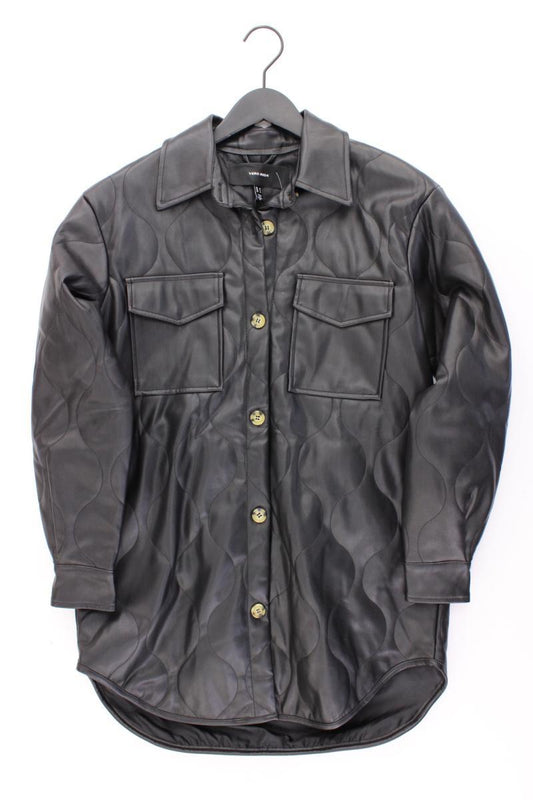 Vero Moda Steppjacke Lederoptik Gr. XS neuwertig schwarz aus Polyester