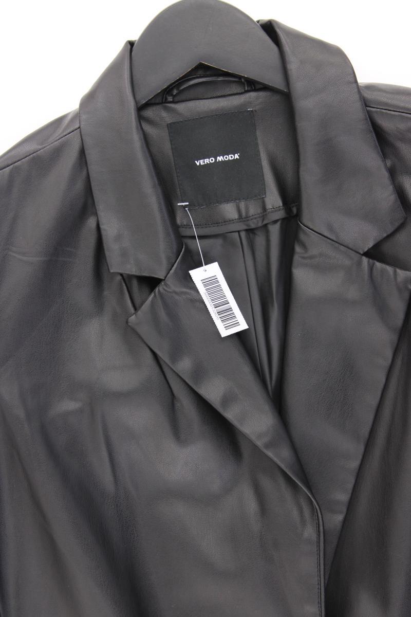 Vero Moda Kunstlederblazer Gr. M schwarz aus Polyester