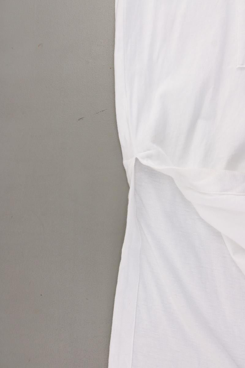 Esprit Shirtkleid Longshirt Gr. M Kurzarm weiß aus Baumwolle