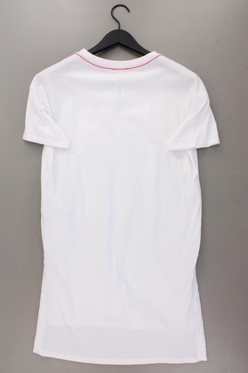 Esprit Shirtkleid Longshirt Gr. M Kurzarm weiß aus Baumwolle