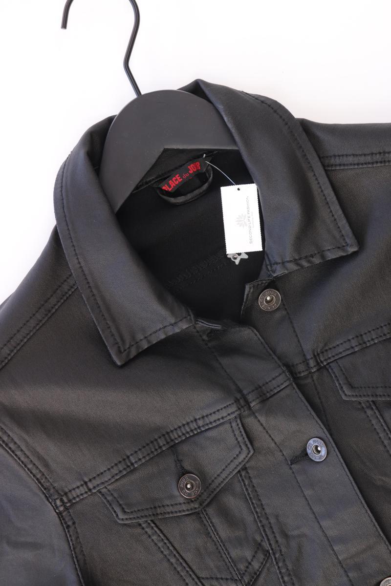 Place du Jour Übergangsjacke Gr. 40 schwarz aus Baumwolle