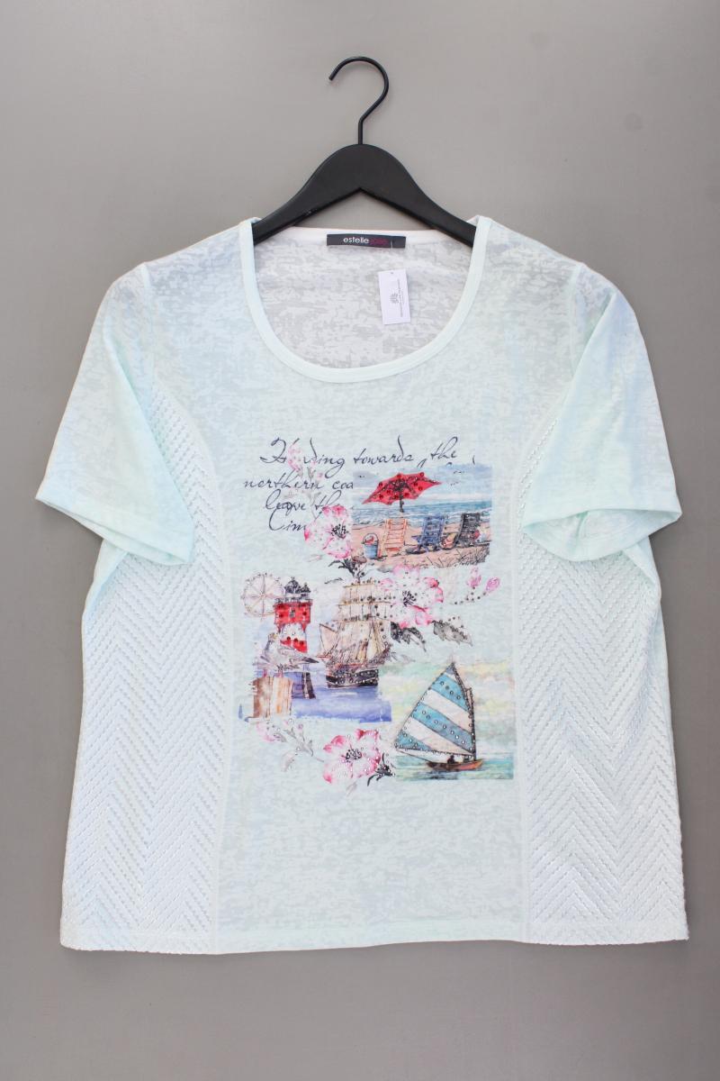 estelle jolie Printshirt Gr. 44 neuwertig Kurzarm grün aus Viskose