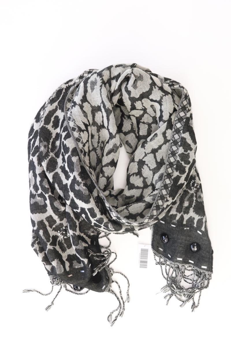 Schal mit Tierdruck grau
