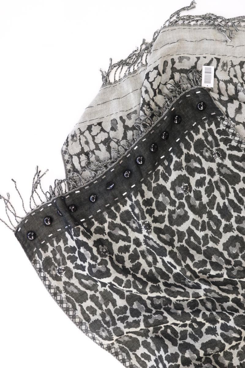 Schal mit Tierdruck grau
