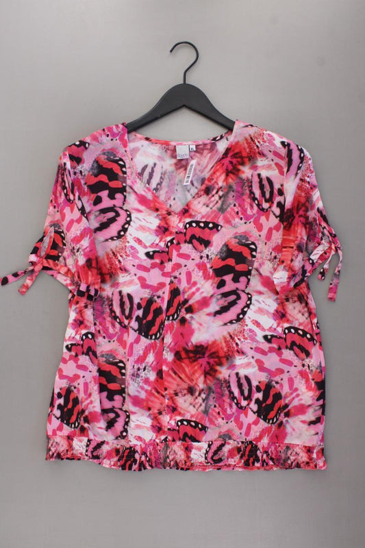 Liberty Bluse mit Schmetterlingsmuster Gr. XL neuwertig Kurzarm pink aus Viskose