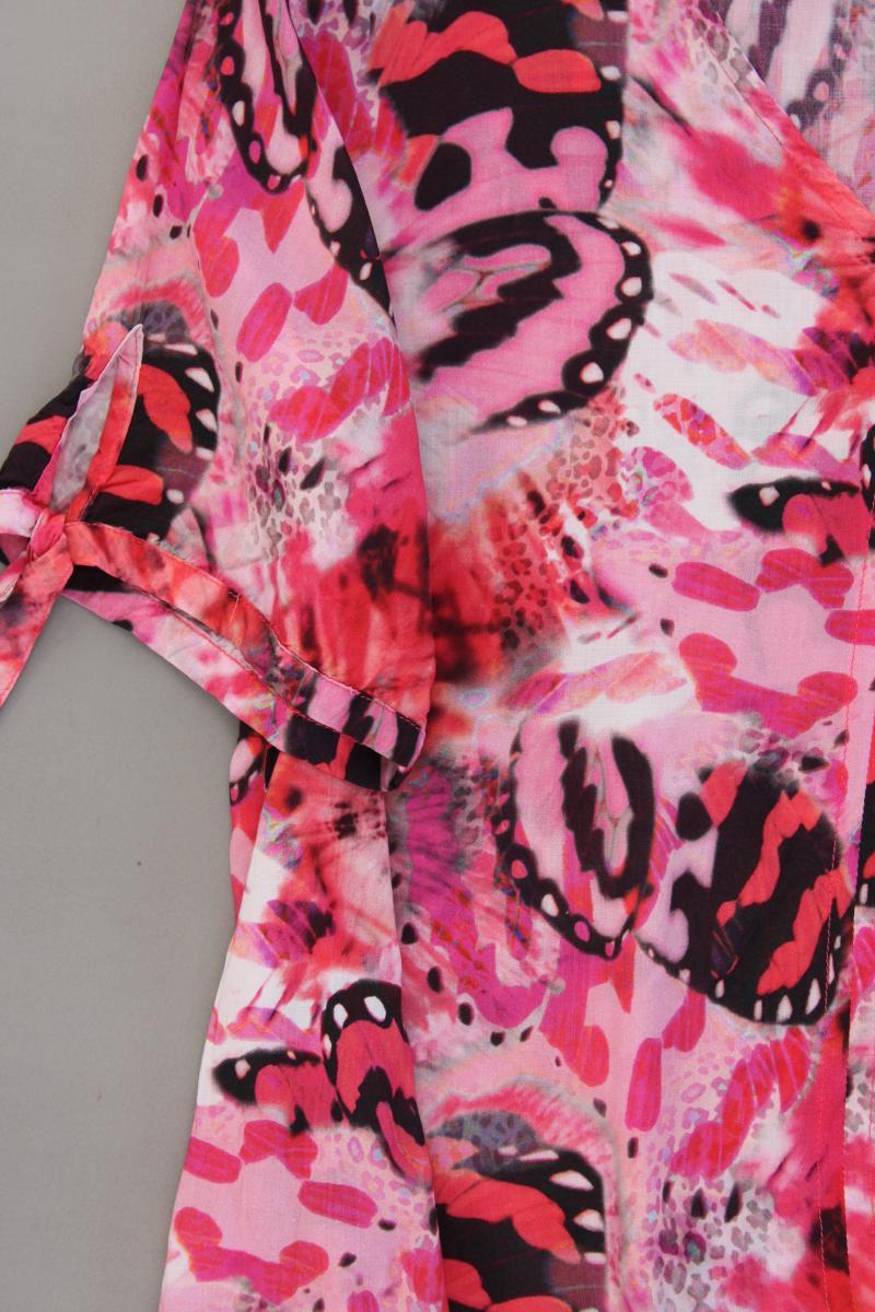 Liberty Bluse mit Schmetterlingsmuster Gr. XL neuwertig Kurzarm pink aus Viskose