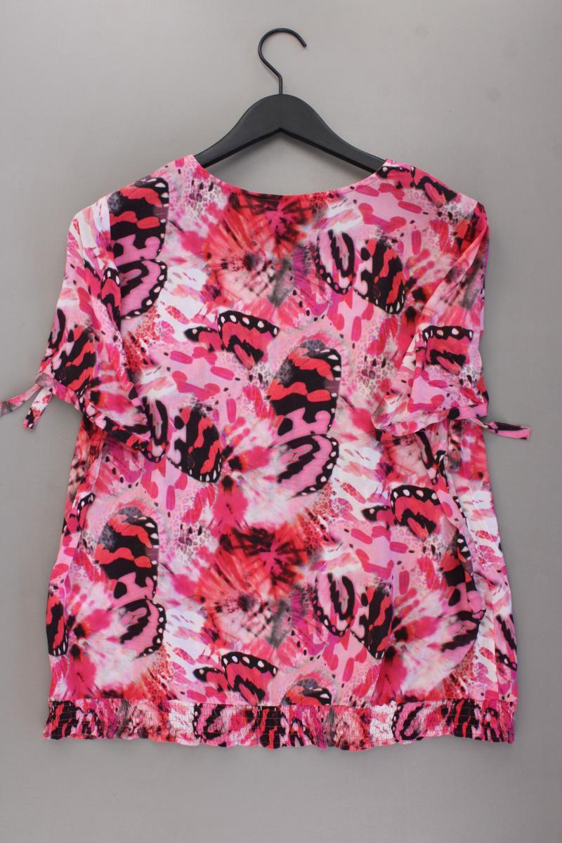 Liberty Bluse mit Schmetterlingsmuster Gr. XL neuwertig Kurzarm pink aus Viskose