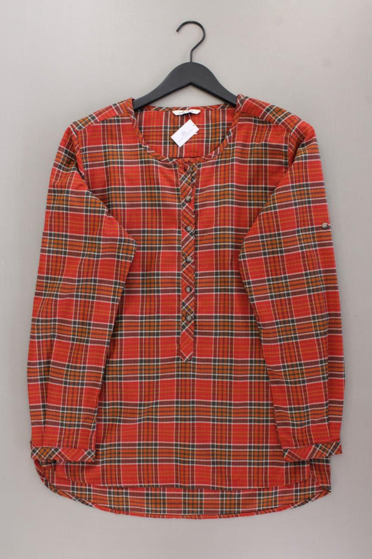 Frilufts Karobluse Gr. XL kariert Langarm orange aus Polyester
