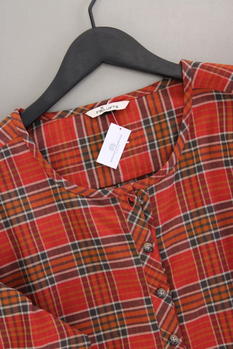Frilufts Karobluse Gr. XL kariert Langarm orange aus Polyester