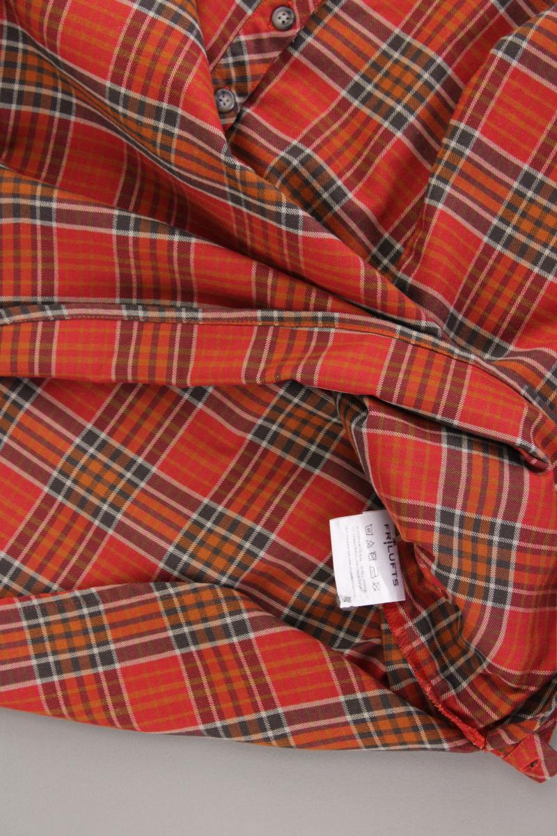 Frilufts Karobluse Gr. XL kariert Langarm orange aus Polyester