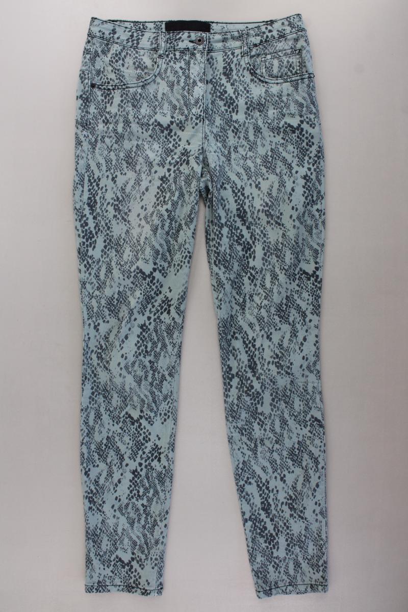 Marc Aurel Hose Gr. 38 mit Tierdruck blau aus Baumwolle