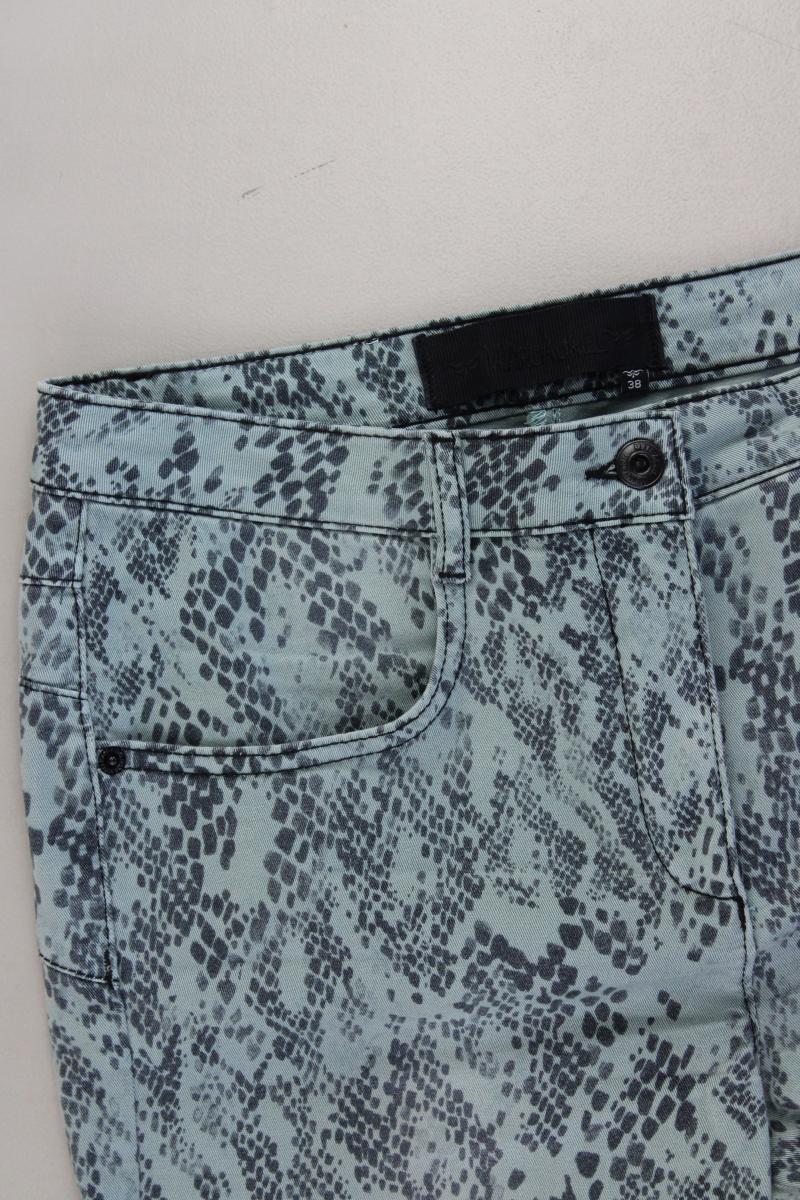 Marc Aurel Hose Gr. 38 mit Tierdruck blau aus Baumwolle