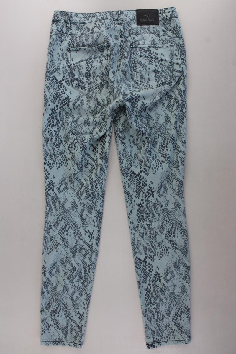 Marc Aurel Hose Gr. 38 mit Tierdruck blau aus Baumwolle