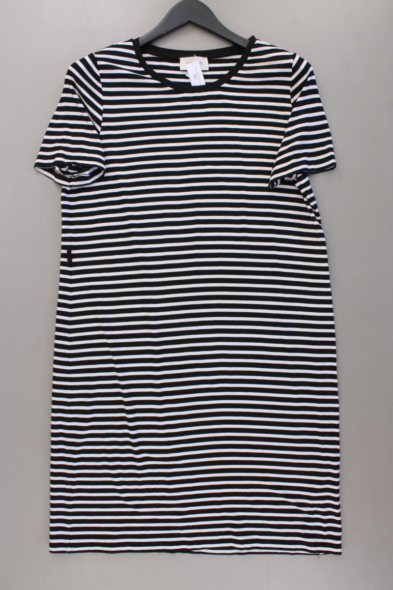 Cartoon Jerseykleid Gr. 40 gestreift Kurzarm schwarz aus Viskose