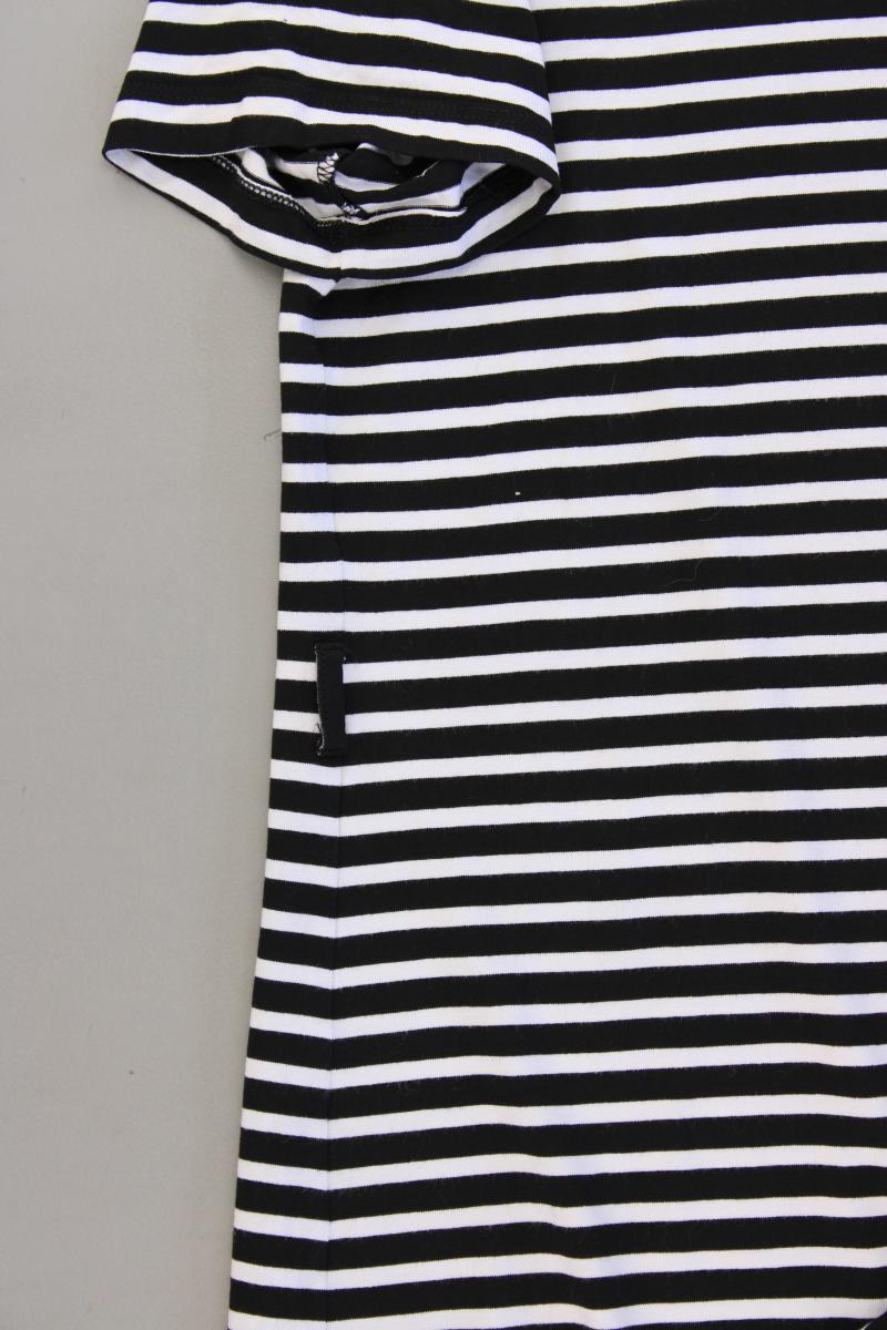 Cartoon Jerseykleid Gr. 40 gestreift Kurzarm schwarz aus Viskose
