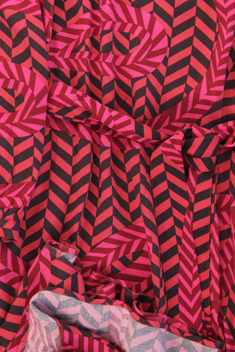 Smith & Soul Langarmkleid Gr. 40 geometrisches Muster mit Gürtel rot