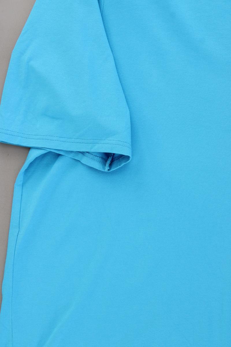 Seidel Shirt mit V-Ausschnitt Gr. 48 neuwertig Kurzarm türkis aus Viskose