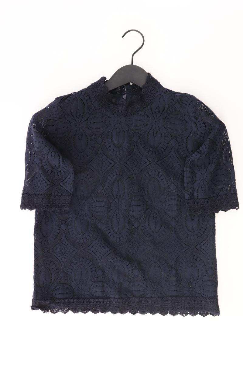 Mohito Shirt mit Spitze Gr. XS Kurzarm blau aus Polyester