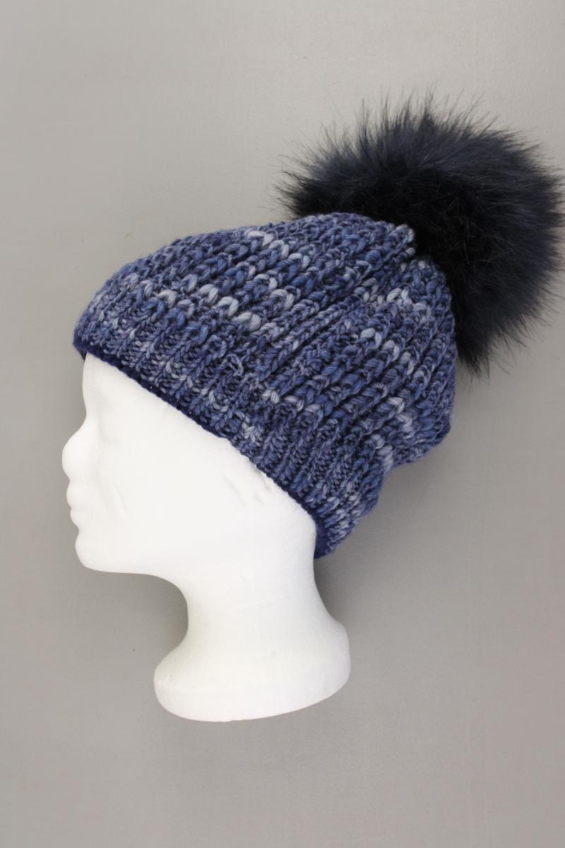 Achti Mütze mit Wolle neuwertig blau aus Polyacryl