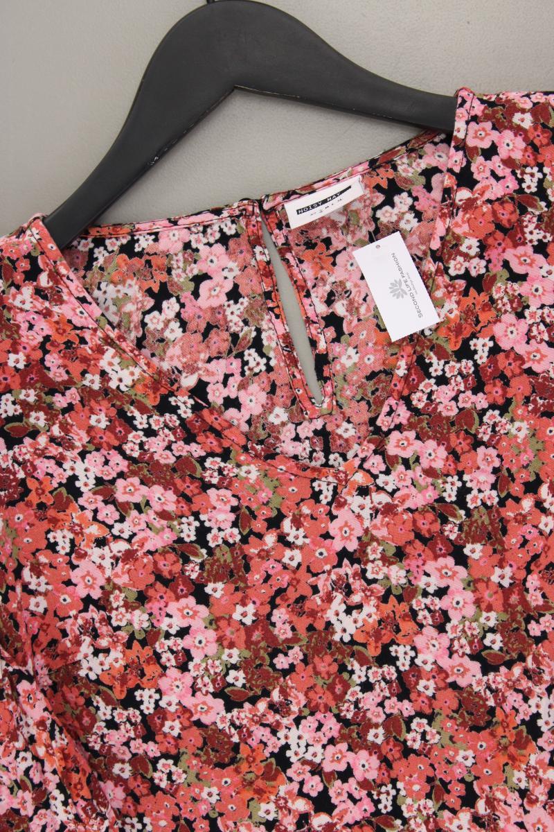 Noisy May Langarmkleid Gr. S mit Blumenmuster rot aus Viskose