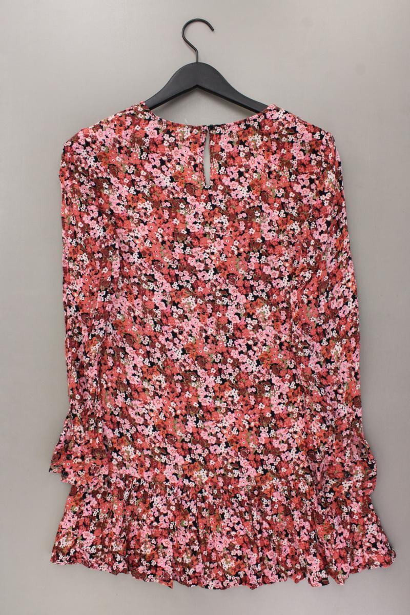 Noisy May Langarmkleid Gr. S mit Blumenmuster rot aus Viskose