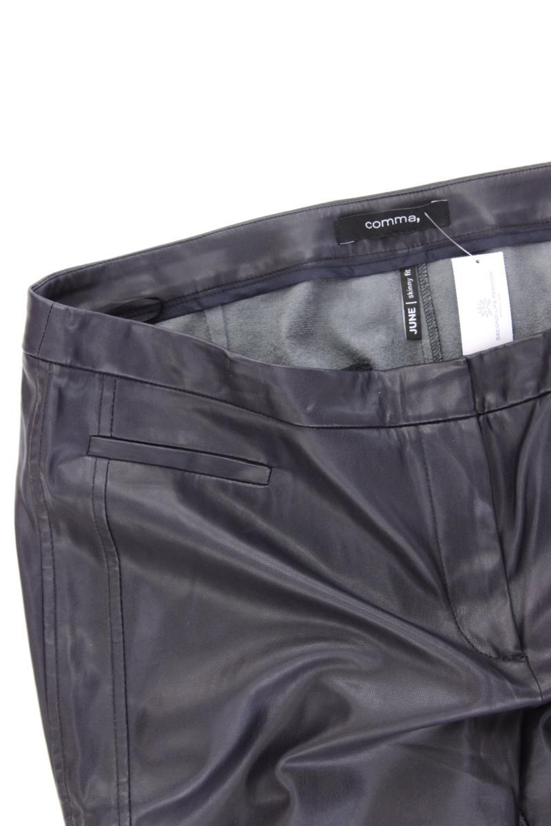 comma, Kunstlederhose Gr. 42 schwarz aus Polyester