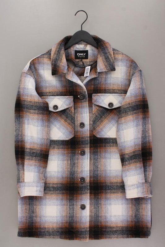 Hemdmantel Gr. M kariert mehrfarbig aus Polyester