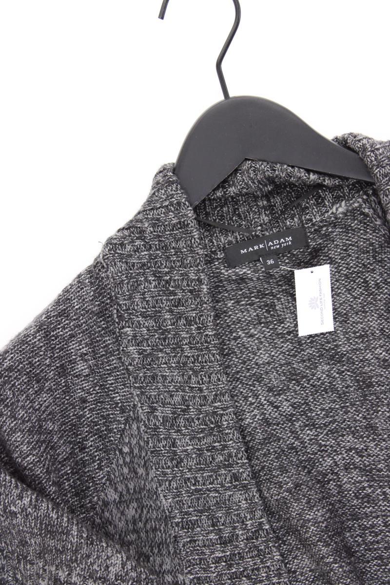 MARK ADAM Strickjacke Gr. 36 Kurzarm grau aus Polyacryl