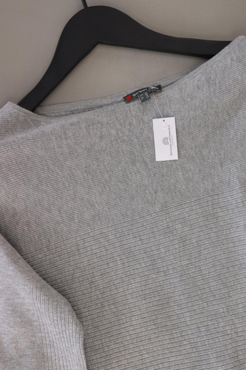 Street One Feinstrickpullover Gr. 42 grau aus Viskose