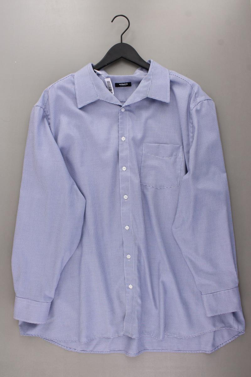 Walbusch Langarmhemd für Herren Gr. Hemdgröße 51/52 blau aus Baumwolle
