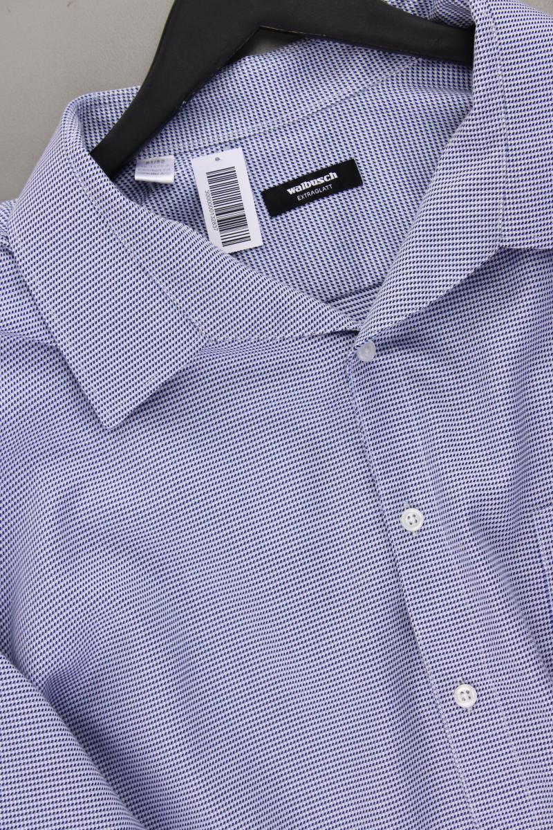 Walbusch Langarmhemd für Herren Gr. Hemdgröße 51/52 blau aus Baumwolle