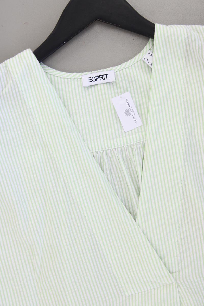 Esprit Ärmellose Bluse Gr. M gestreift neuwertig grün aus Baumwolle