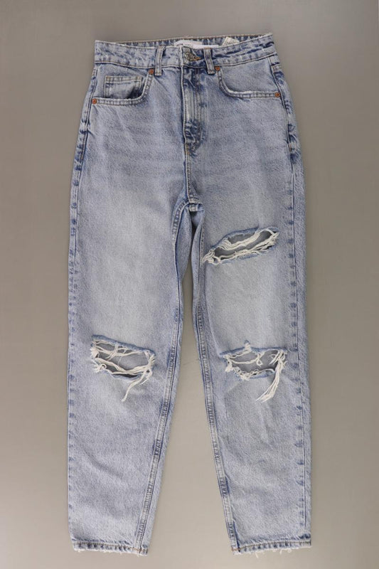 Zara Mom Jeans Gr. 36 blau aus Baumwolle