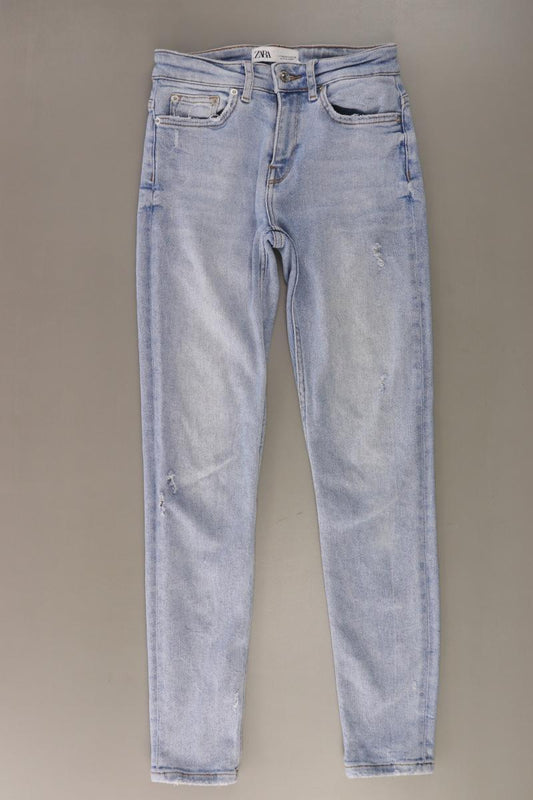 Zara Skinny Jeans Gr. 34 blau aus Baumwolle