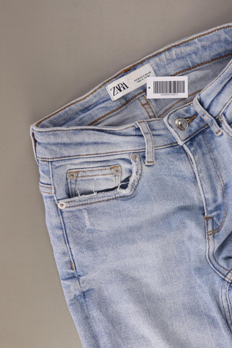 Zara Skinny Jeans Gr. 34 blau aus Baumwolle