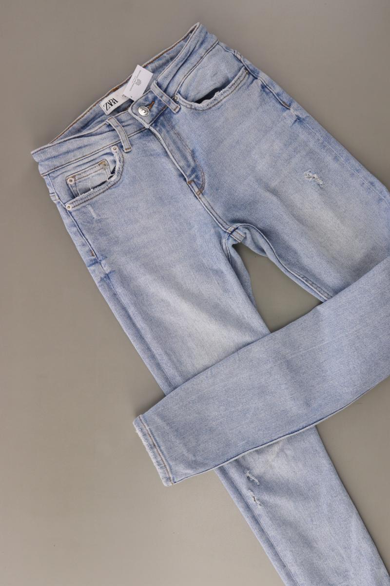 Zara Skinny Jeans Gr. 34 blau aus Baumwolle