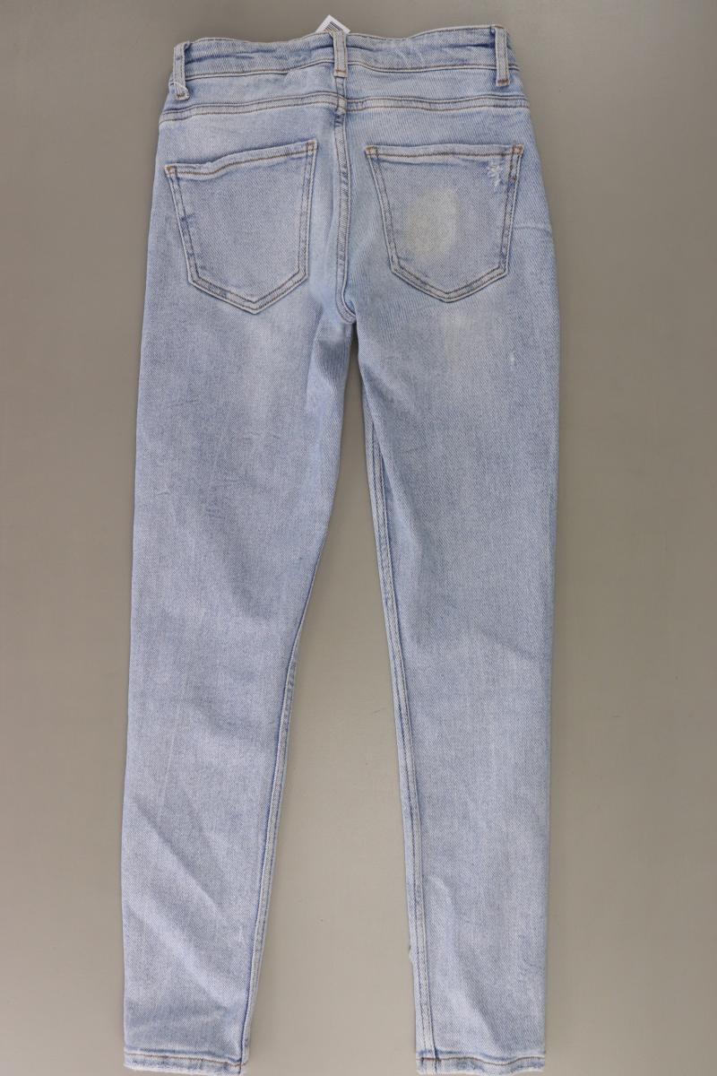 Zara Skinny Jeans Gr. 34 blau aus Baumwolle