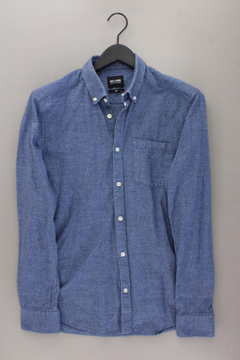ONLY & SONS Langarmhemd für Herren Gr. M blau