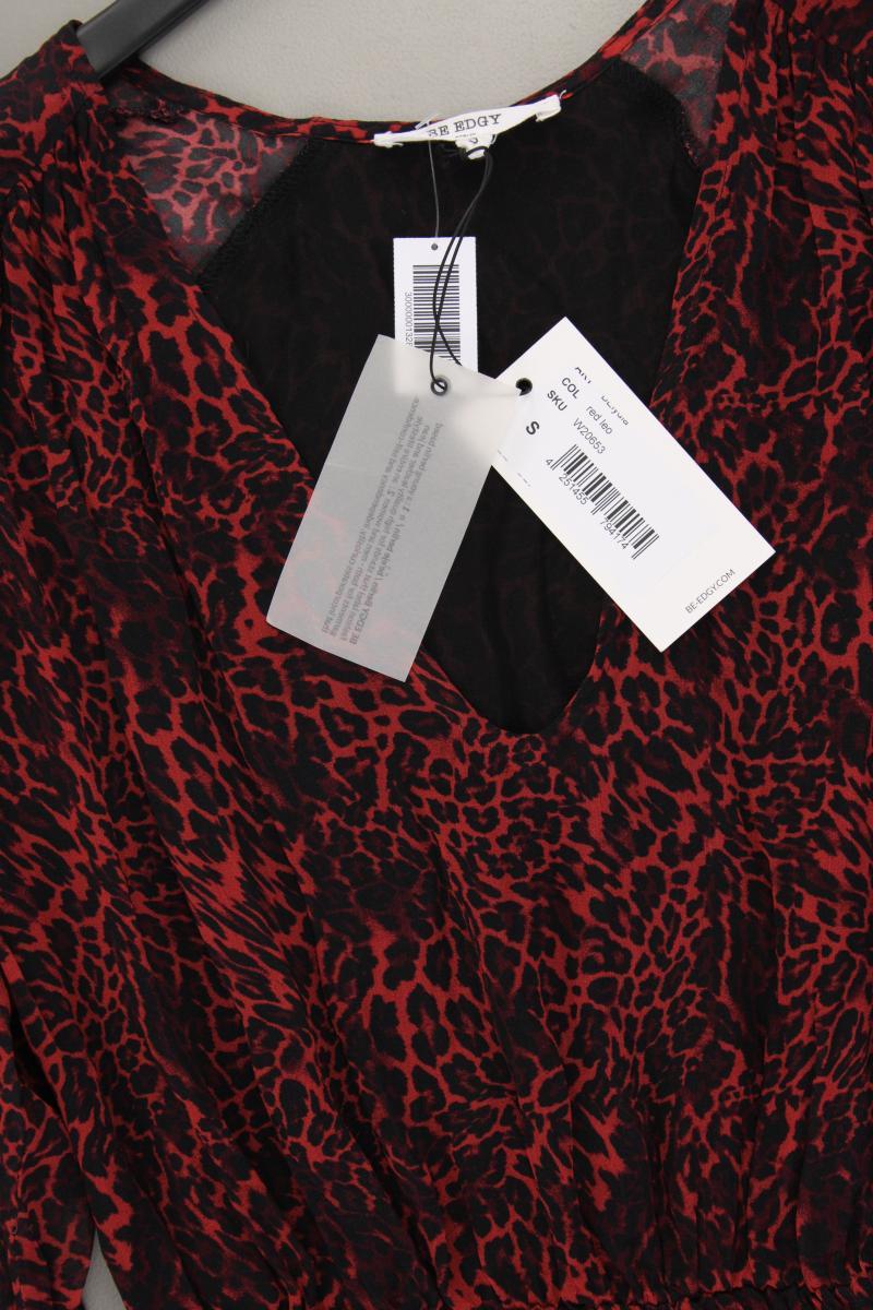 Be Edgy Kleid Gr. S mit Tierdruck neu mit Etikett Langarm rot