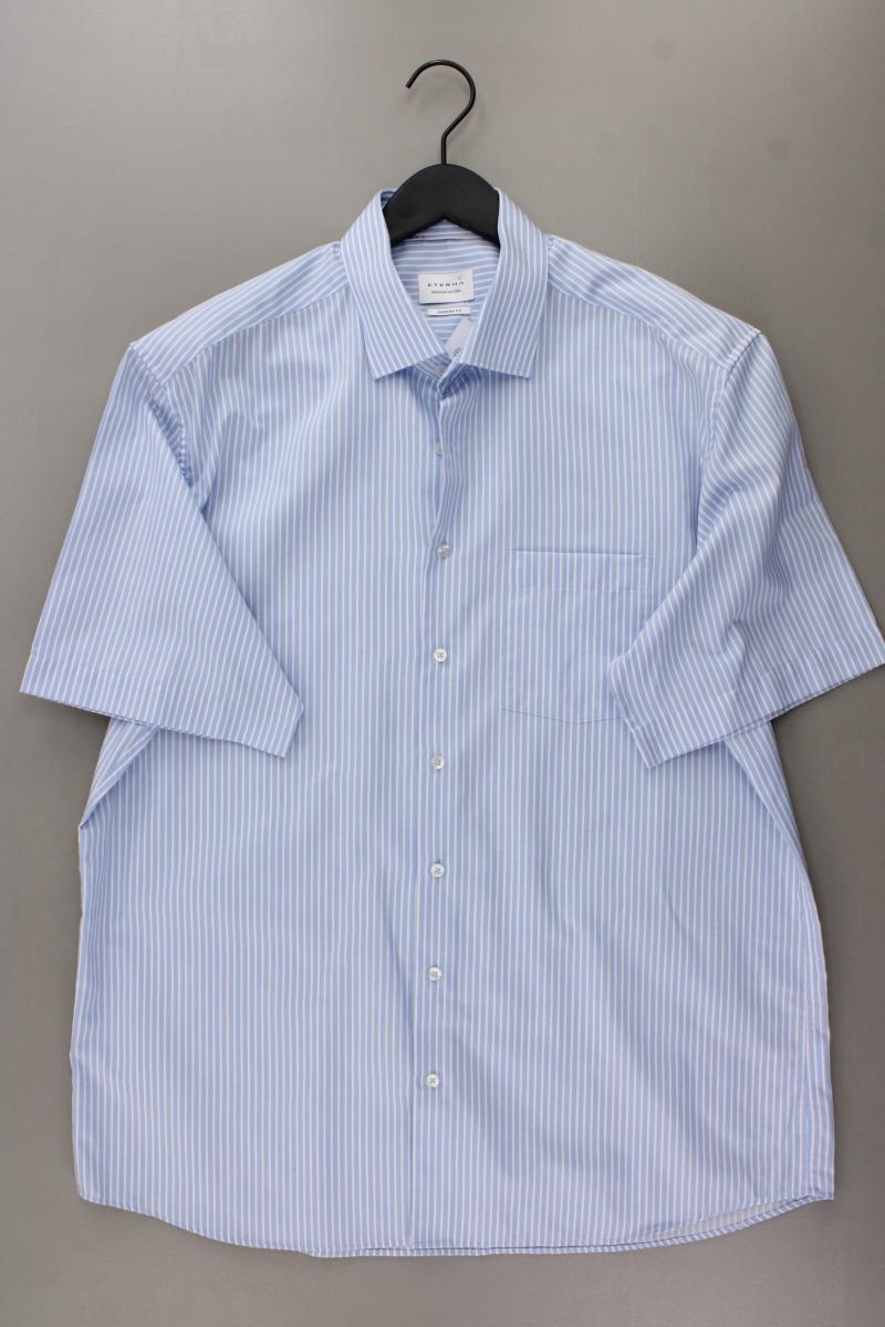 Eterna Kurzarmhemd für Herren Gr. Hemdgröße 43 gestreift neuwertig blau