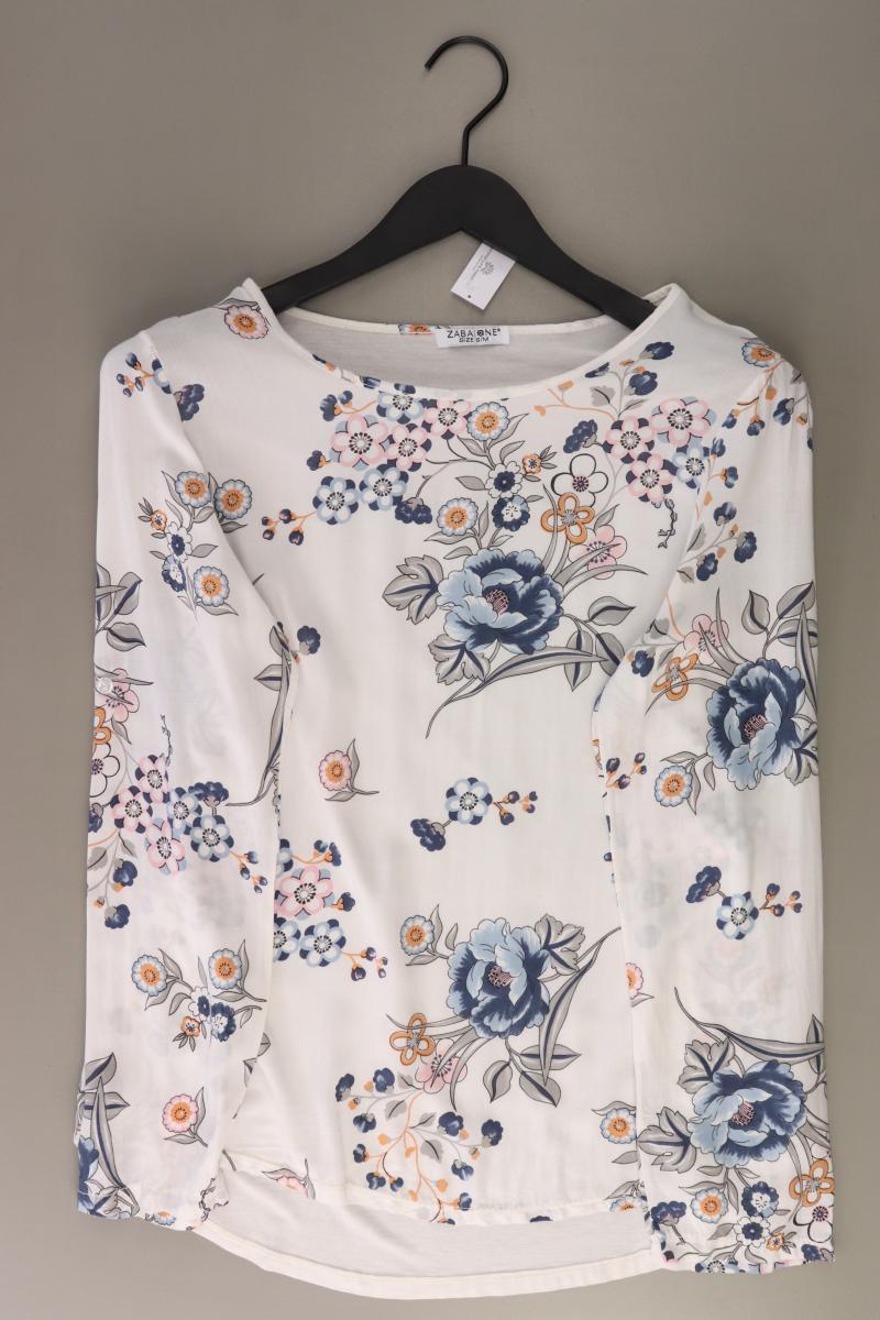 Zabaione Langarmbluse Gr. S/M mit Blumenmuster mehrfarbig