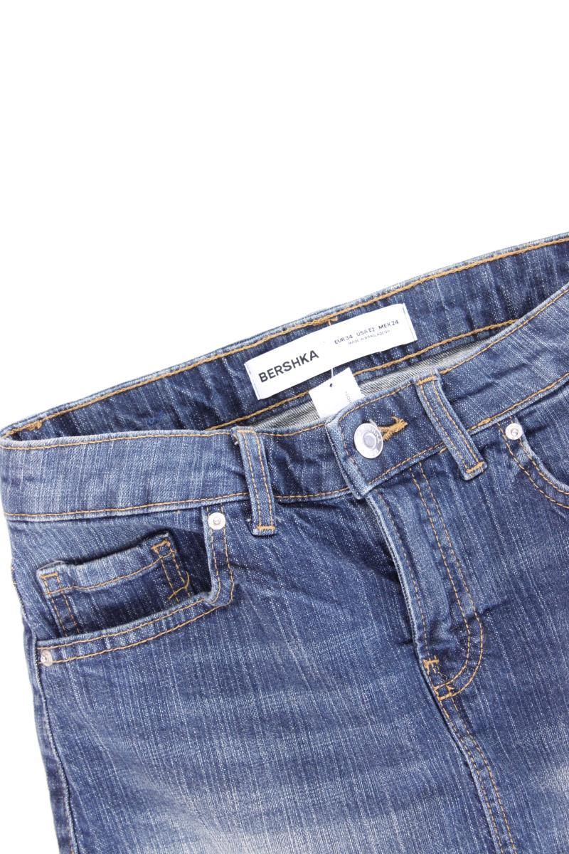 Bershka Jeansrock Gr. 34 blau aus Baumwolle